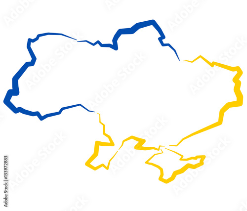 Ukraina - mapa photo