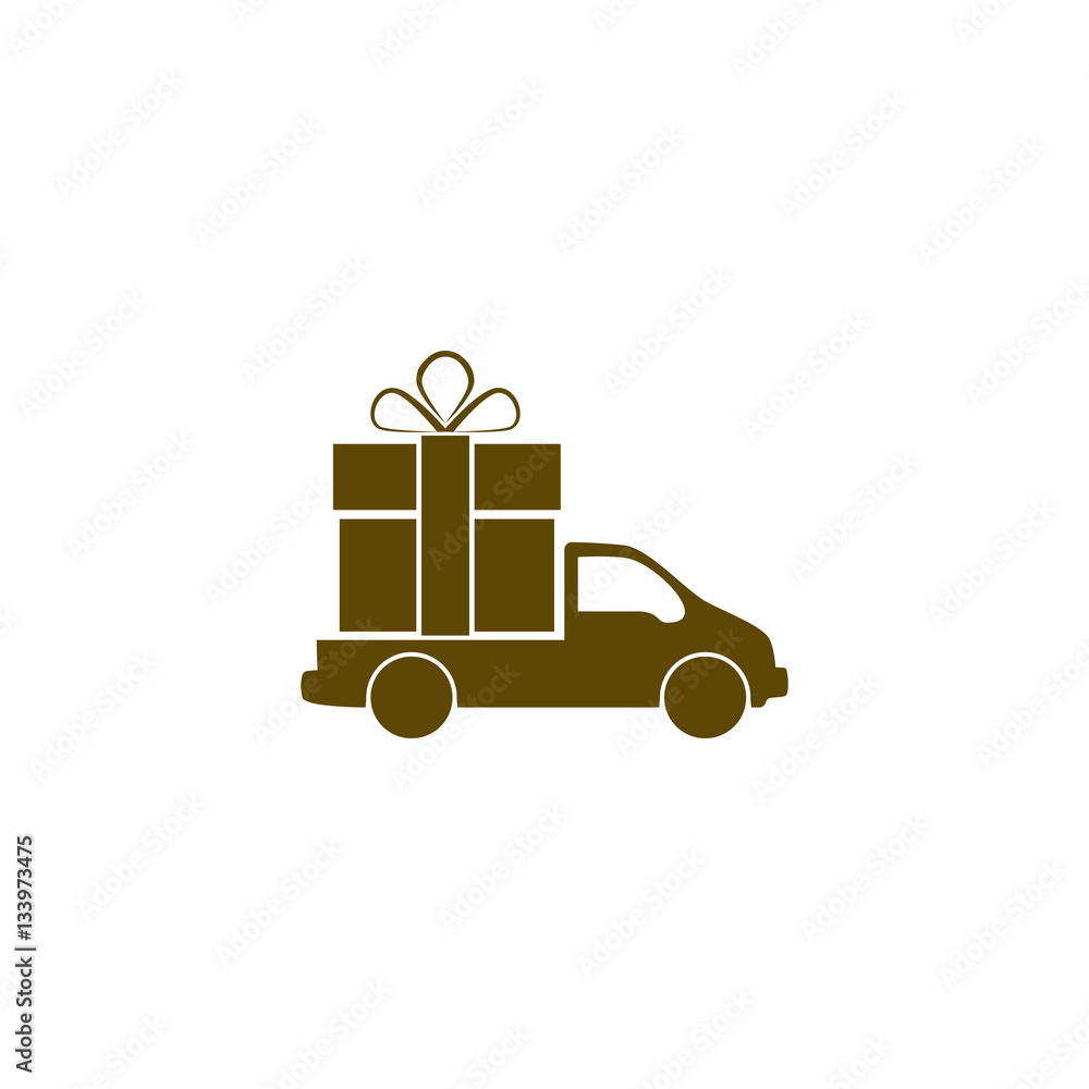 Flat paper cut style icon of vehicle Flat paper cut style icon of vehicle