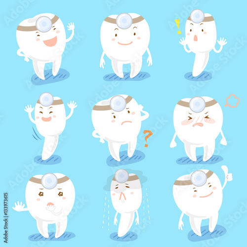 cartoon tooth doctor do expression