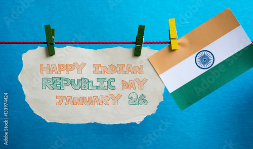 Obraz na plátně Happy Indian Republic Day 26 January concept