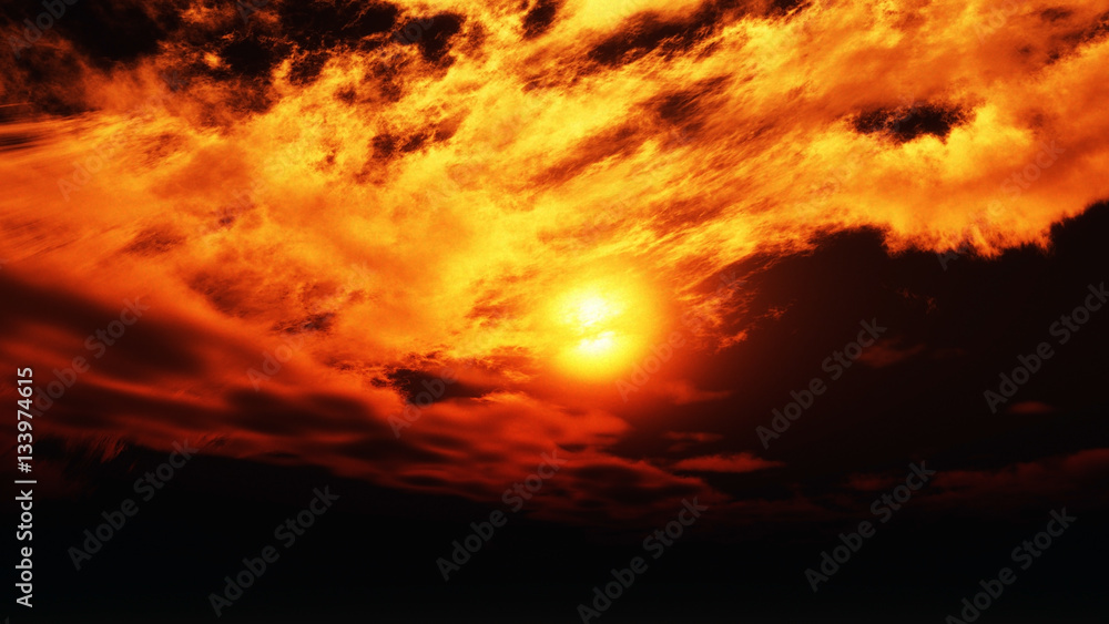sunset clouds ray sun sunset clouds ray sun