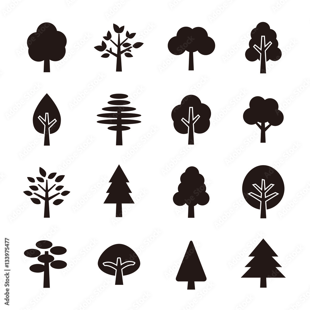 Tree icon set Tree icon set