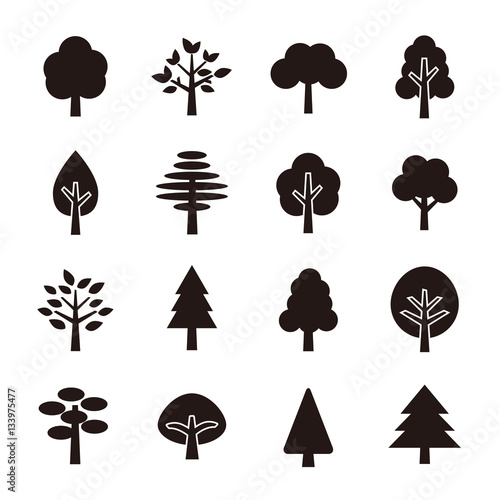 Tree icon set
