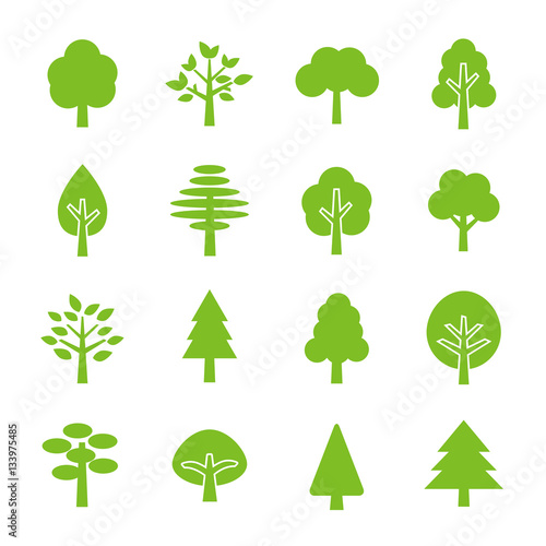 Tree icon set