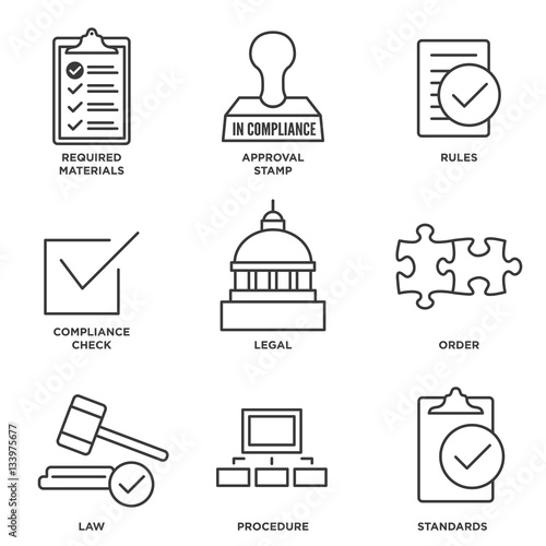 In Compliance Icon Set - Outline