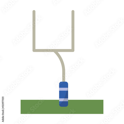 american football goal post vector illustration eps 10