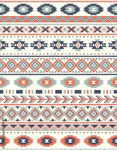 Seamless Ethnic pattern textures. Navajo geometric print. Rustic decorative ornament. Abstract geometric pattern. Native American pattern. Ornament for the design of clothing