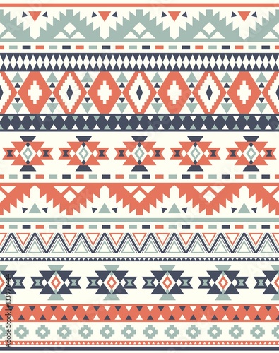 Seamless Ethnic pattern textures. Navajo geometric print. Rustic decorative ornament. Abstract geometric pattern. Native American pattern. Ornament for the design of clothing