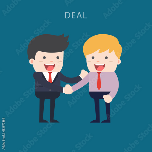 Business people shaking hands. Businessmen making a deal