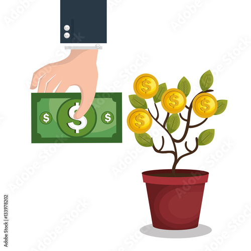 crowd funding concept icon vector illustration design