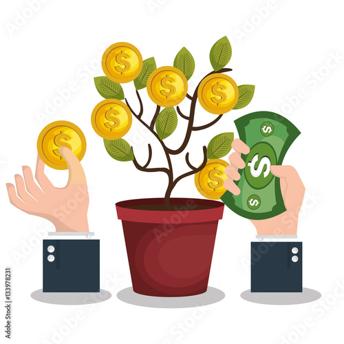 crowd funding concept icon vector illustration design