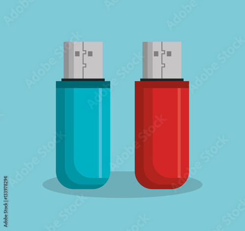 usb memory flash icon vector illustration design