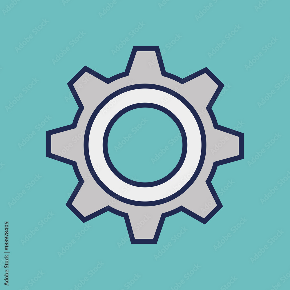 gear setting isolated icon vector illustration design