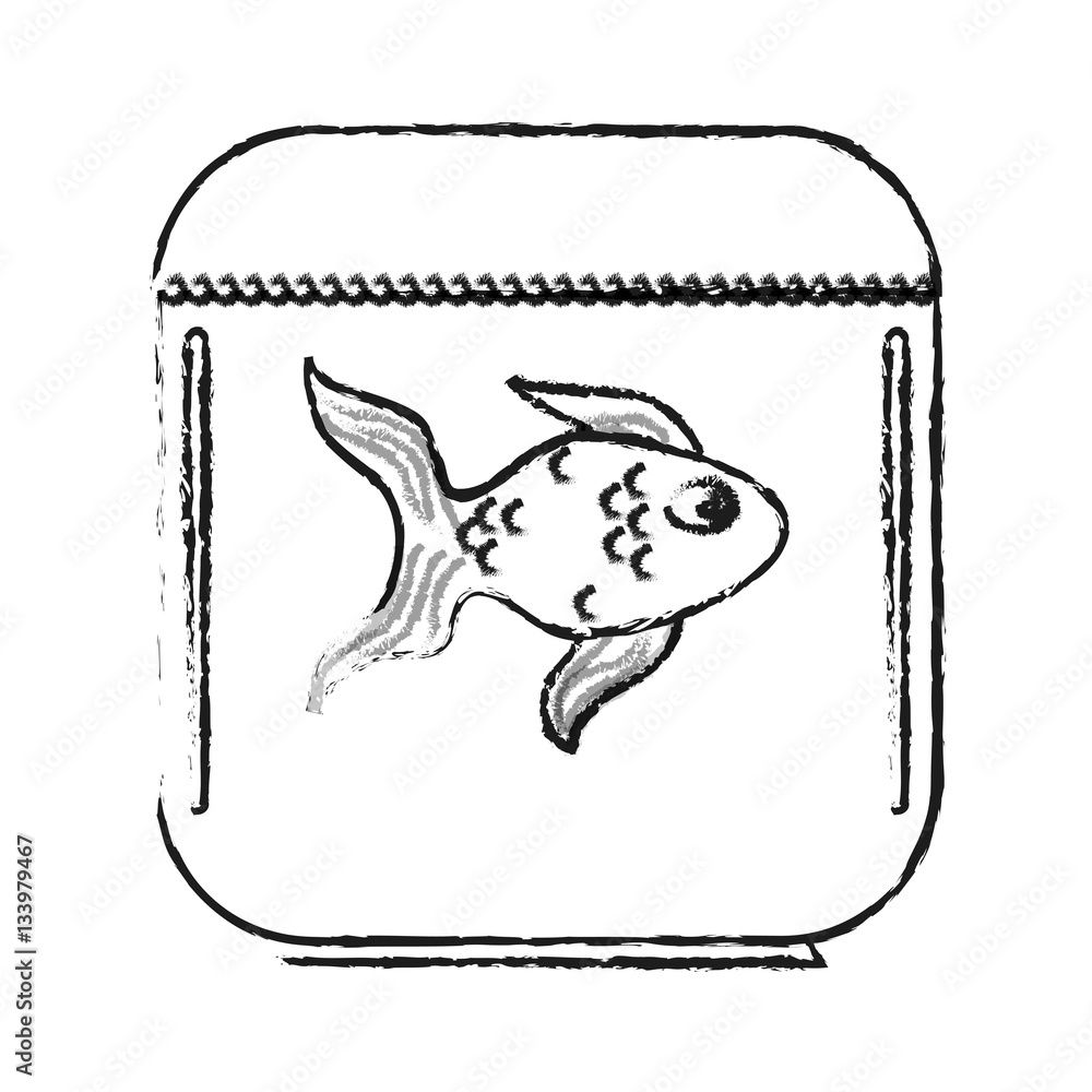 fish supplement icon over white background. pet shop design. vector illustration fish supplement icon over white background. pet shop design. vector illustration