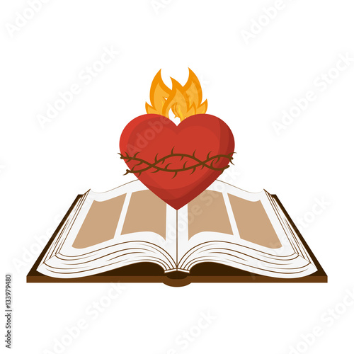 sacred Heart of Jesus vector illustration design