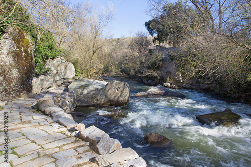 Segovia - The stone path on the riverside of Rio Eresma photo