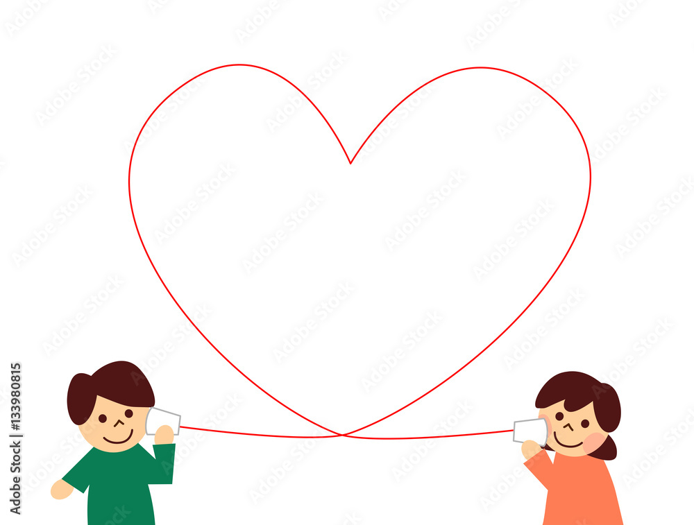糸電話 子供カップル Stock イラスト Adobe Stock 糸電話 子供カップル Stock イラスト Adobe Stock
