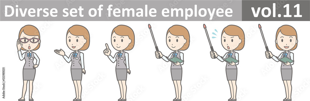 Diverse set of female employee, EPS10 vol.11 Diverse set of female employee, EPS10 vol.11