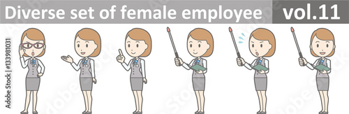 Diverse set of female employee, EPS10 vol.11