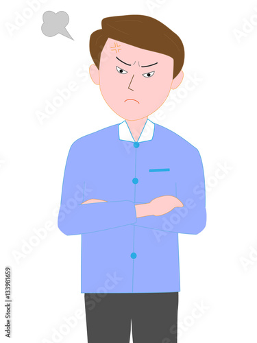 怒る男性