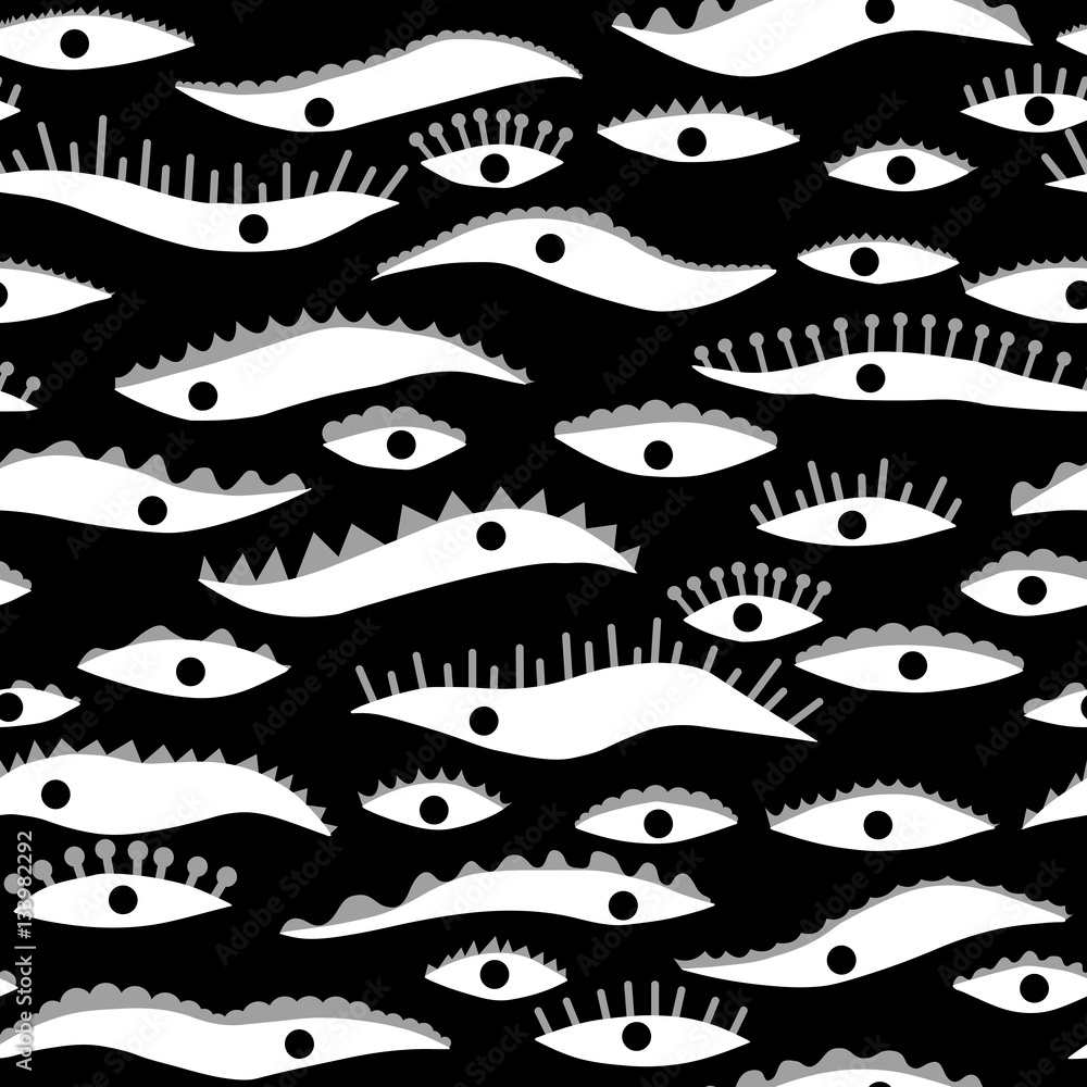 Eyes background. Seamless pattern.Vector. 目のパターン Eyes background. Seamless pattern.Vector. 目のパターン