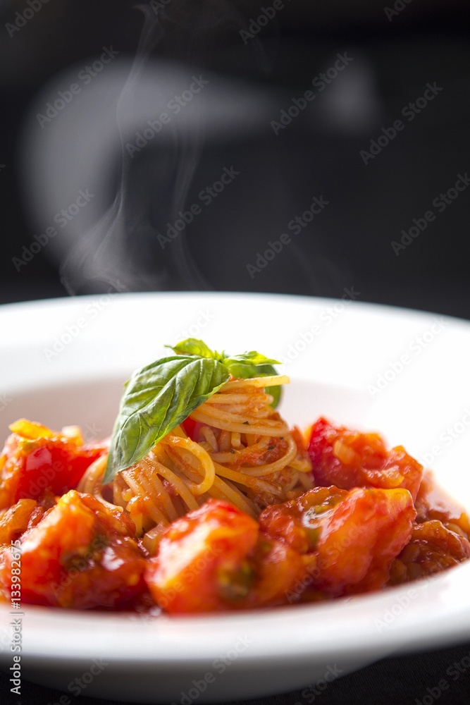 pomodoro pasta on plate pomodoro pasta on plate