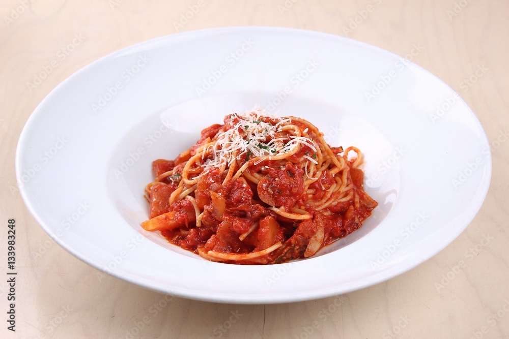pomodoro pasta on plate pomodoro pasta on plate