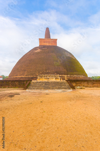 Anuradhapura Abhayagiri Stupa Steps Dirt Field V