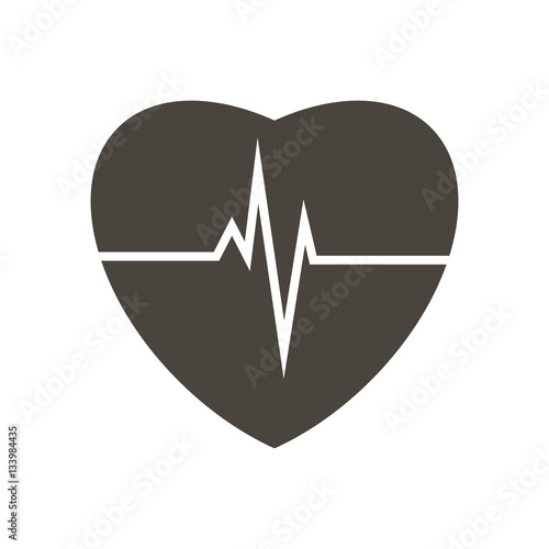 Heartbeat. Heart icon vector