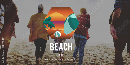 Beach Coast Seaside Shore Summer Vacation Concept