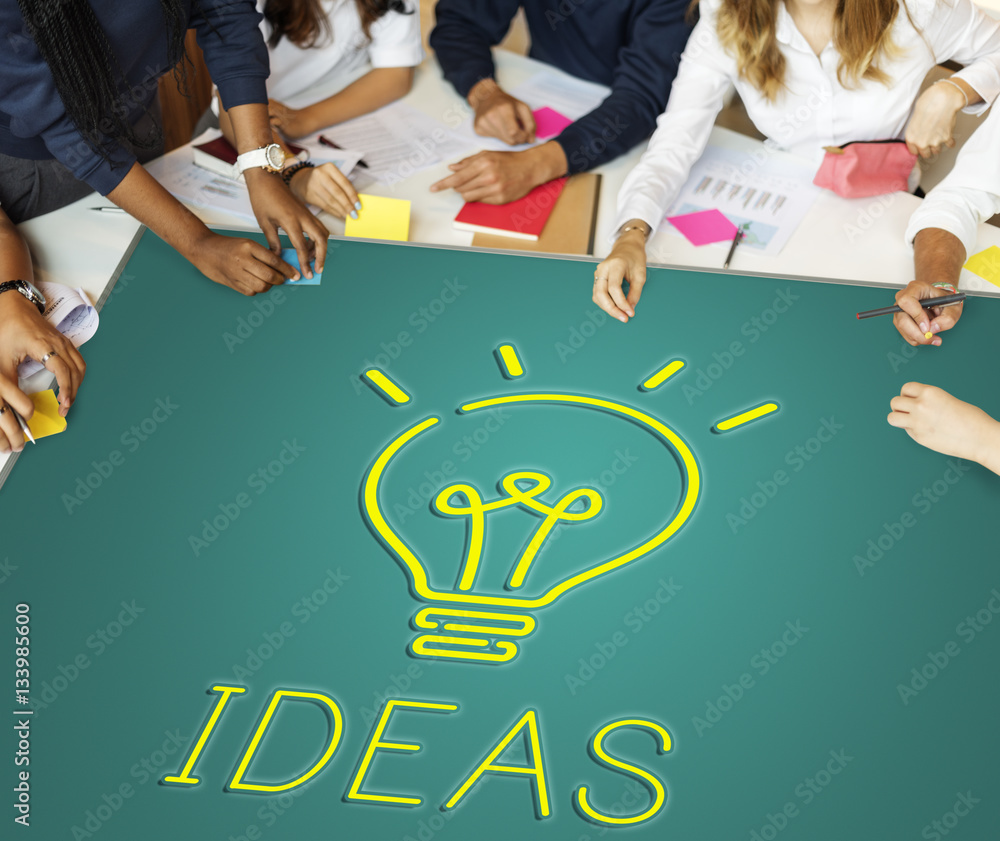 Obraz premium Ideas Design Objective Plan Strategy Tactics Concept