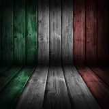 Texture of wood. Imitation Italy flag.