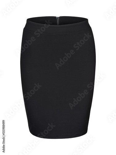 Black skirt isolated on white