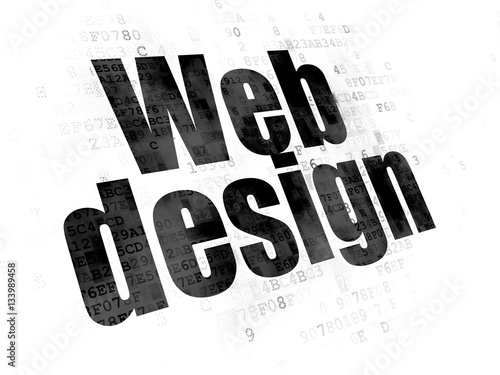 Web design concept  Web Design on Digital background