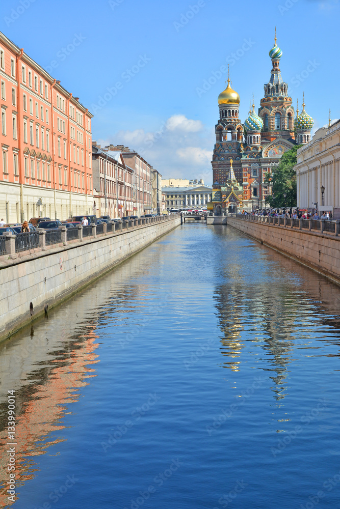 Petersburg. View of the Griboedov channel