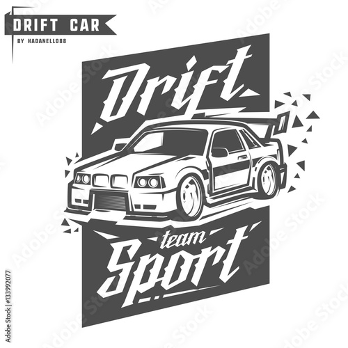 Drift sport team print for t-shirt,emblems and logo.