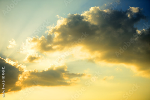 dark clouds background of sunsrt ,a thunder-storm