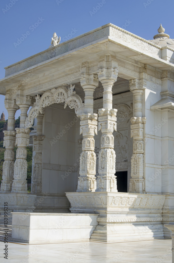 Architectural construction of the temple Birla Mandir to Jaipur India
