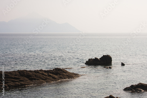 Landscape with water and rocks - Aegean sea, Greece