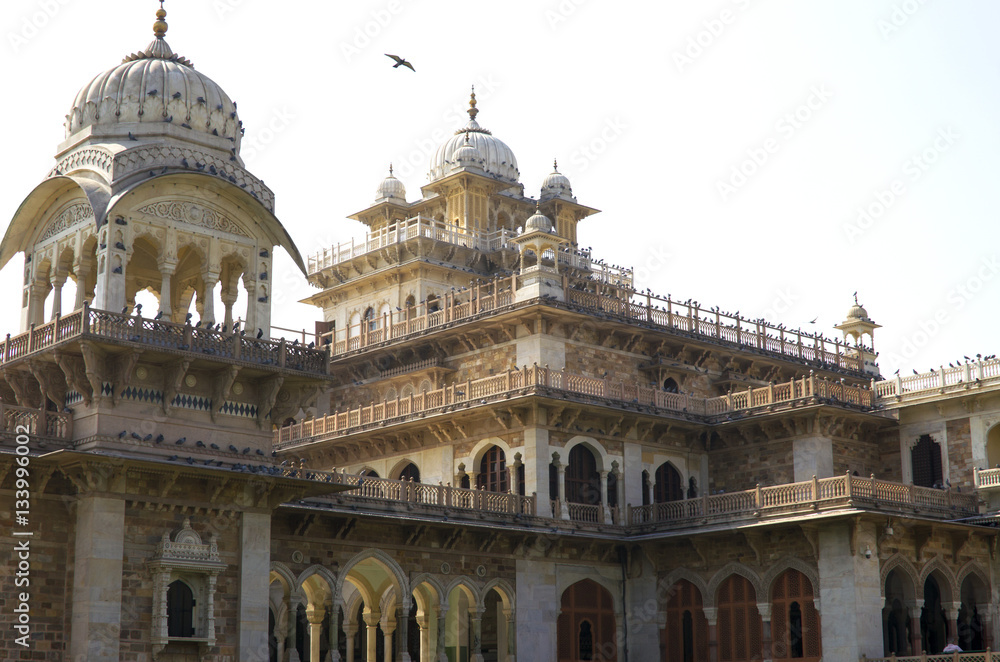The building the state central museum Albert Hall the State of Rajasthan in India

