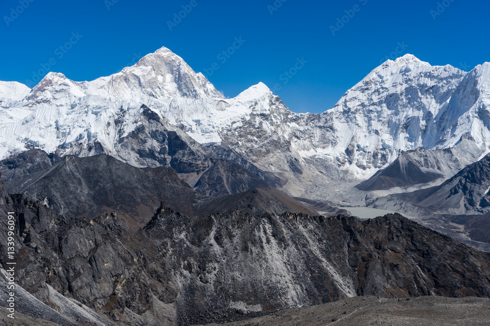 Makalu mountain peak in Everest region, Nepal Makalu mountain peak in Everest region, Nepal