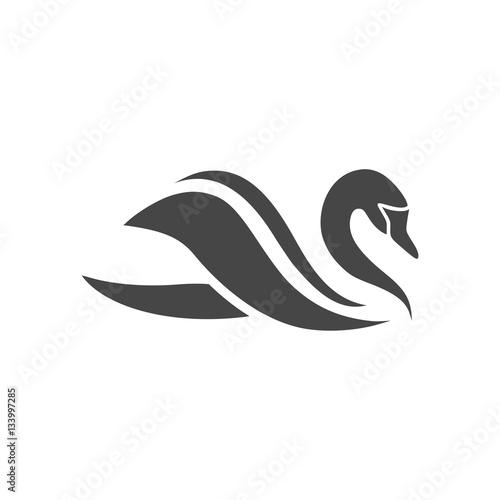 Swan Icon - vector Illustration 