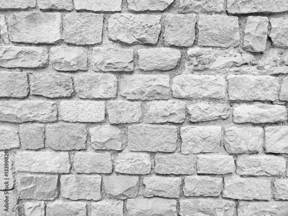 White brick wall. White brick wall.