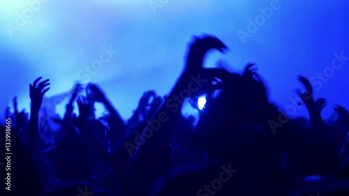 4K Concert crowd at live music festival