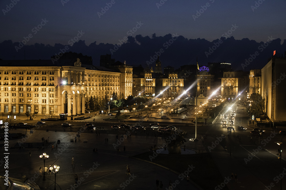 Evening view of Kiev, Ukraine