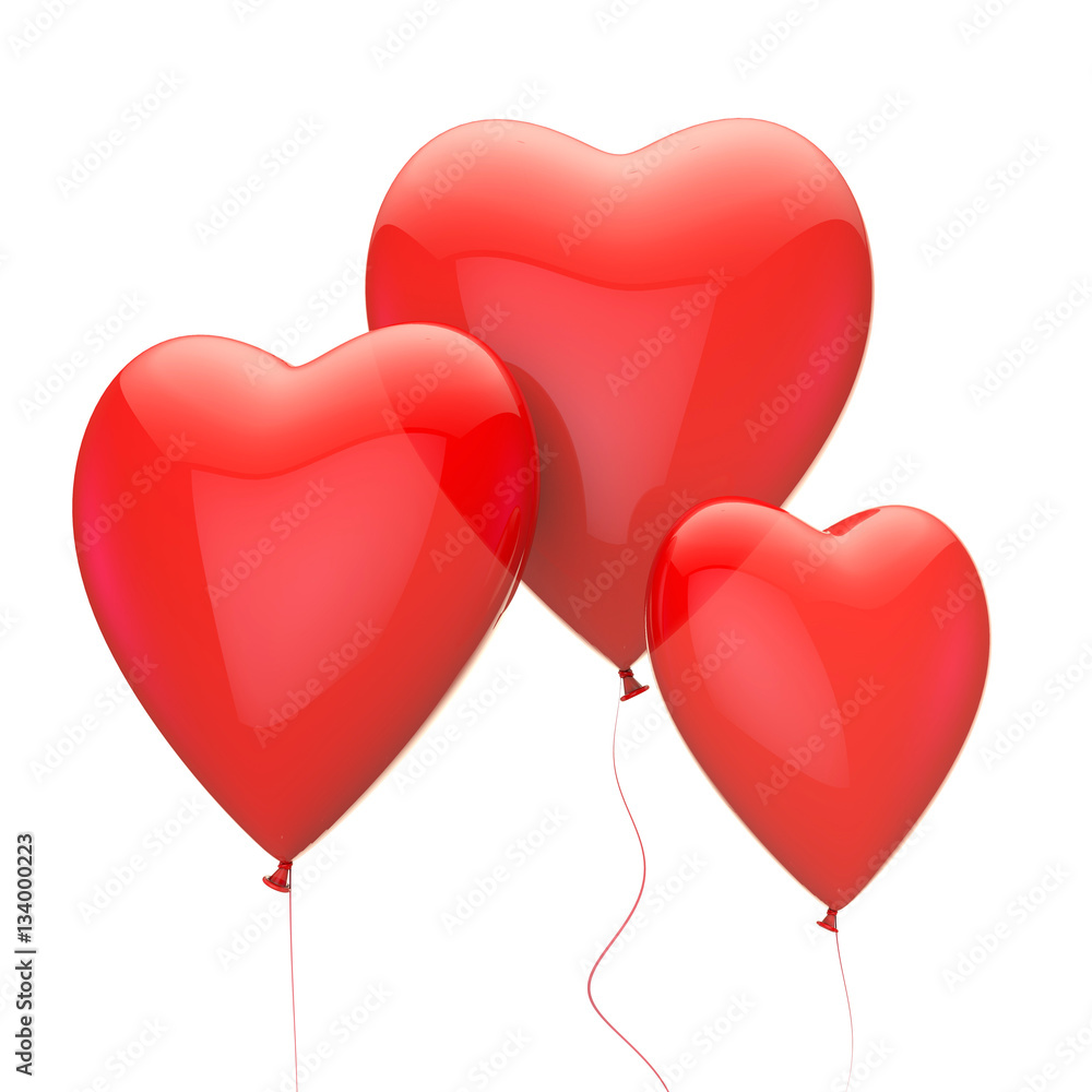 Red heart valentine's love balloon 