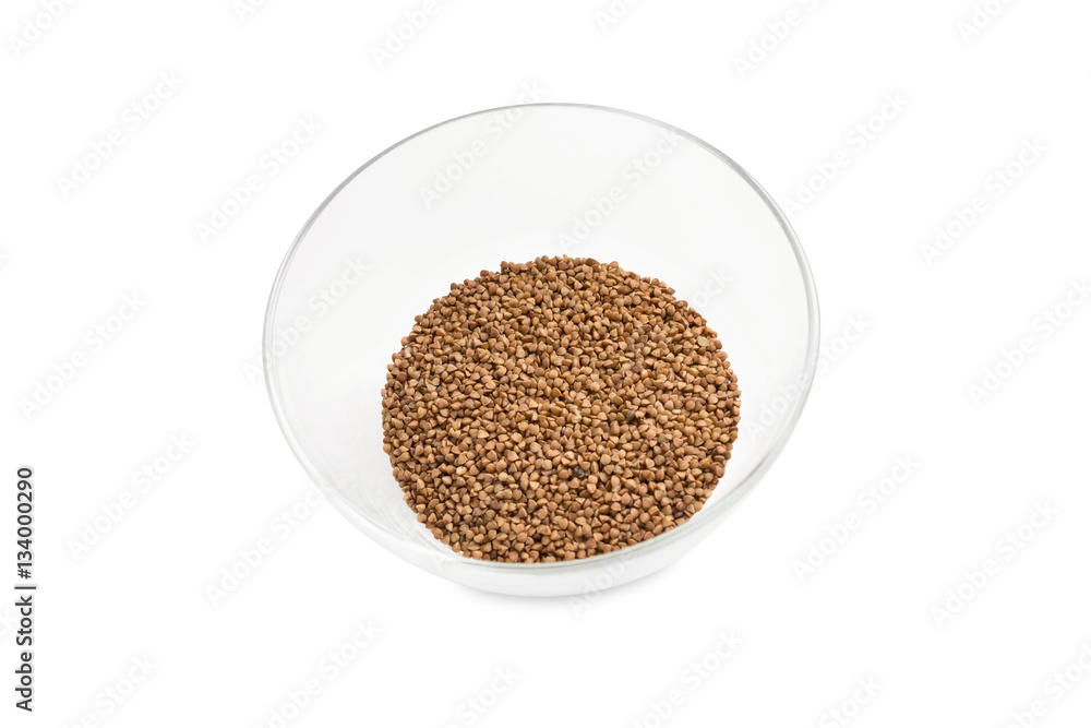buckwheat in glass bowl buckwheat in glass bowl