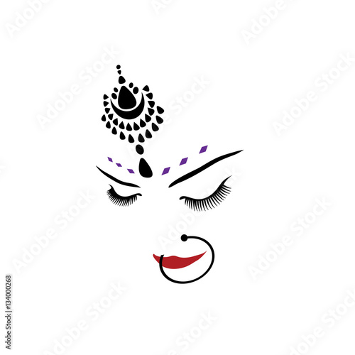 vector illustration depicting a person of Indian woman
