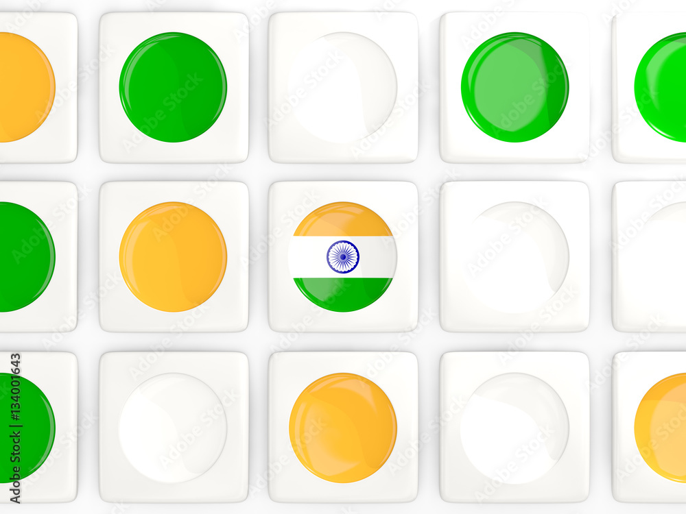 Mosaic background with flag of india