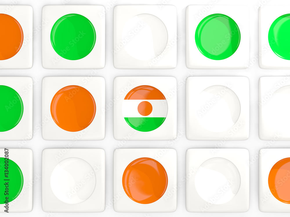 Mosaic background with flag of niger